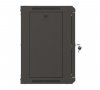 Lanberg Szafa instalacyjna rack wisząca 19 540x350 czarna drzwi przeszklone ( flat pack)